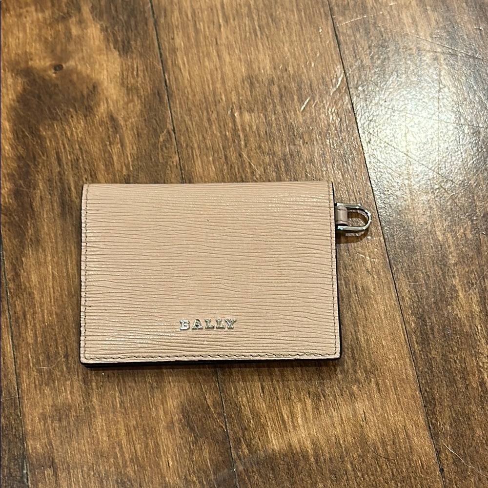 Bally Blush/Nude Leather Card Holder